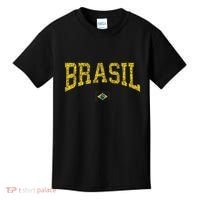 Brazil Brasil Brazilian Flag Green Kids T-Shirt thumb 0