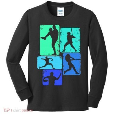 Baseball Batter Kids Long Sleeve Shirt