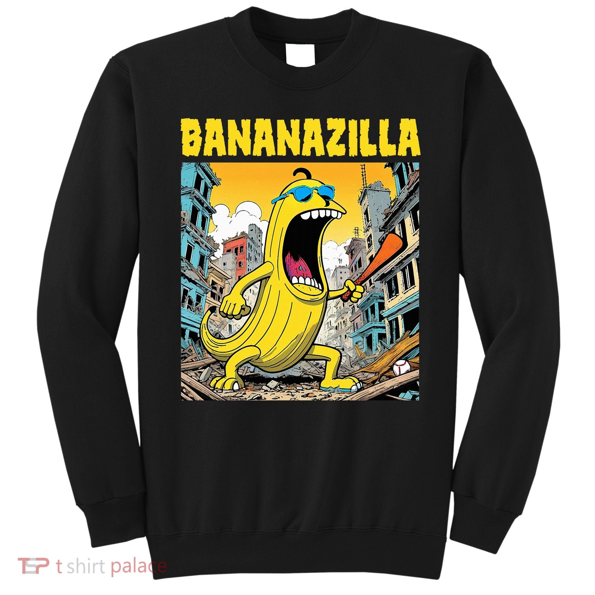 Bananazilla Banana Baseball Monster Bananas Sweatshirt
