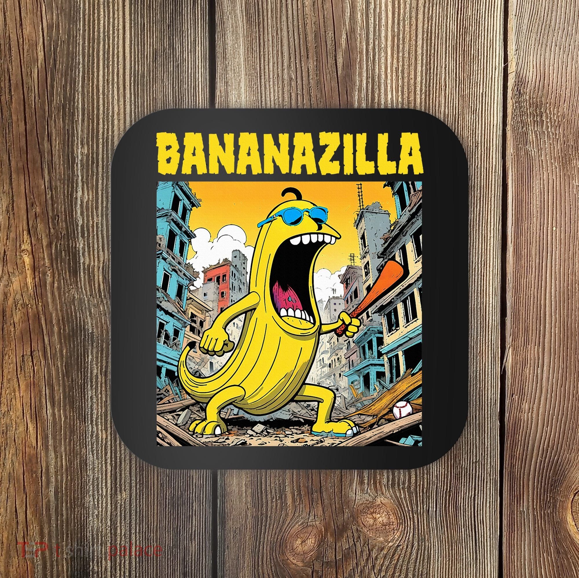 Bananazilla Banana Baseball Monster Bananas Coaster