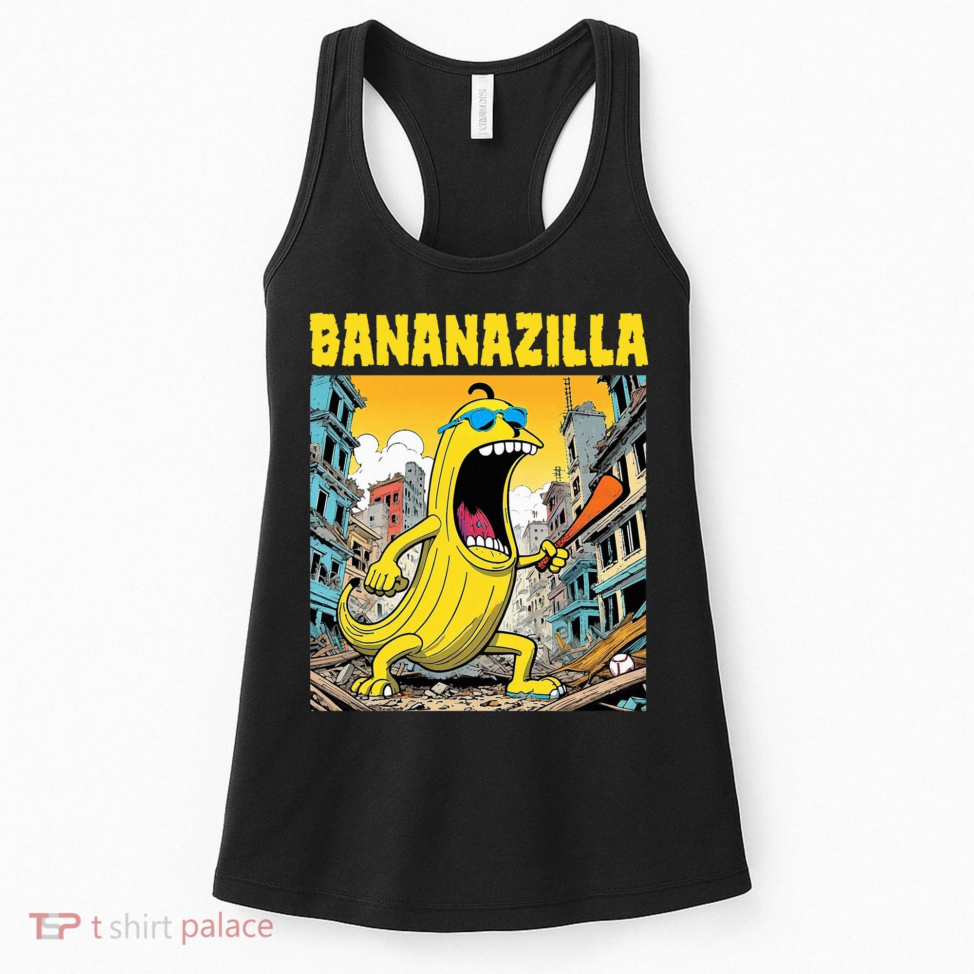 Bananazilla Banana Baseball Monster Bananas Women's Tank Top