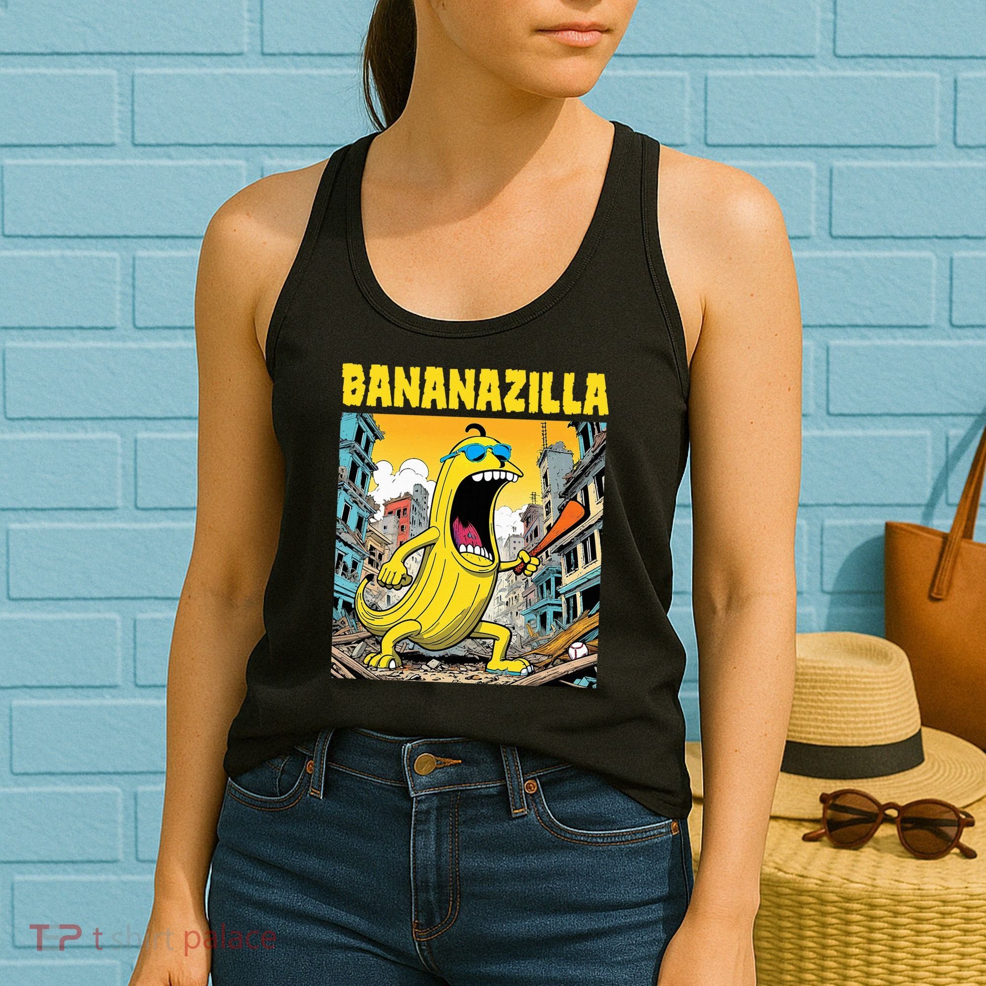 Bananazilla Banana Baseball Monster Bananas Women's Tank Top