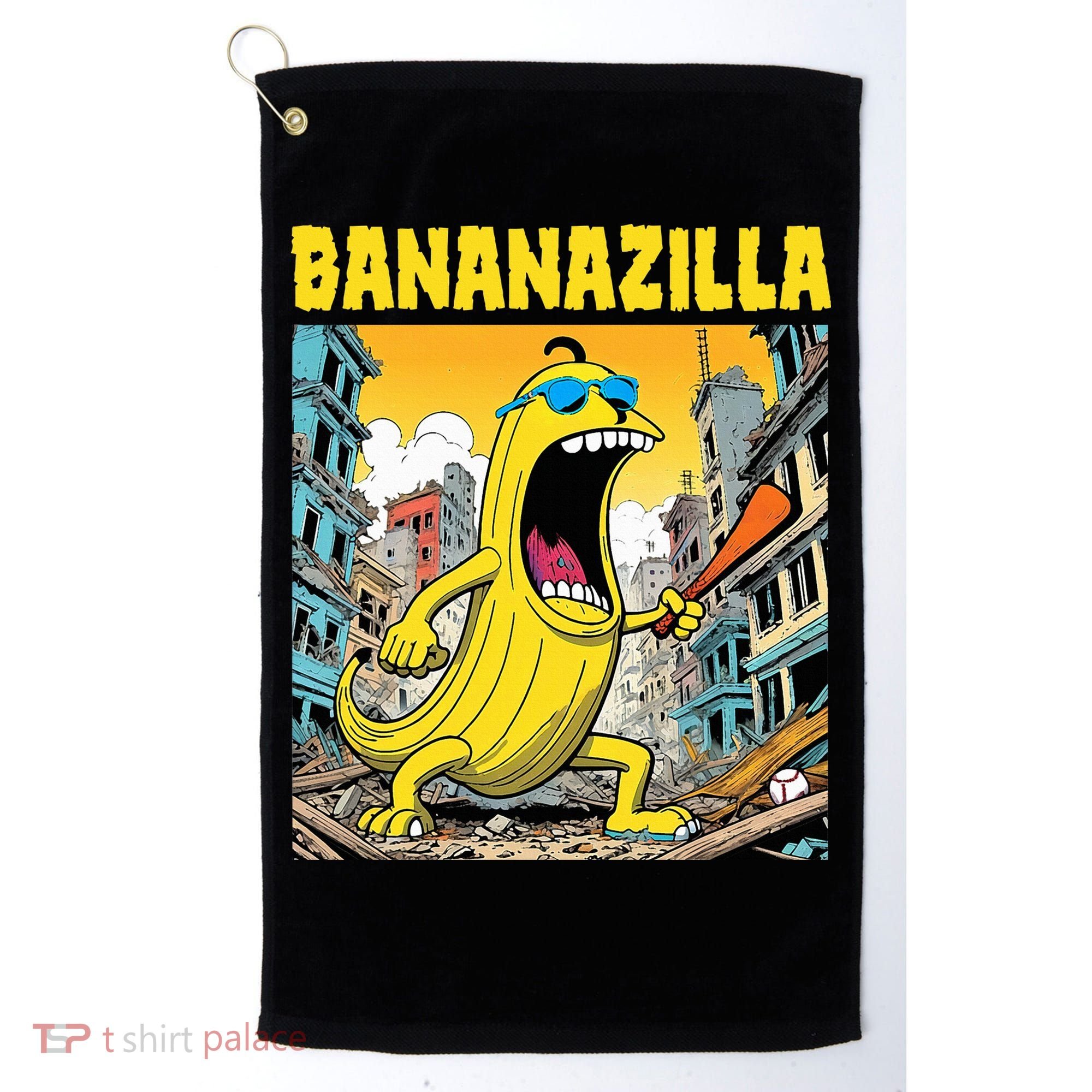 Bananazilla Banana Baseball Monster Bananas Golf Towel