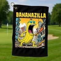 Bananazilla Banana Baseball Monster Bananas Golf Towel thumb 1