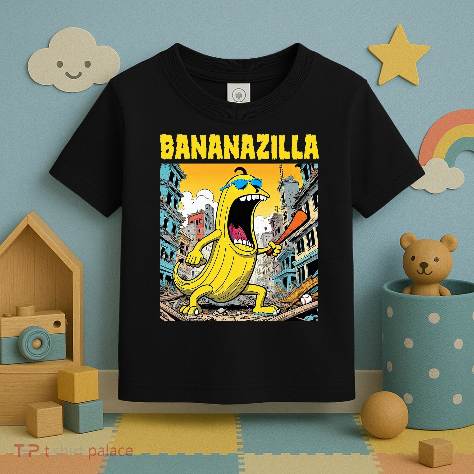 Bananazilla Banana Baseball Monster Bananas Toddler T-Shirt