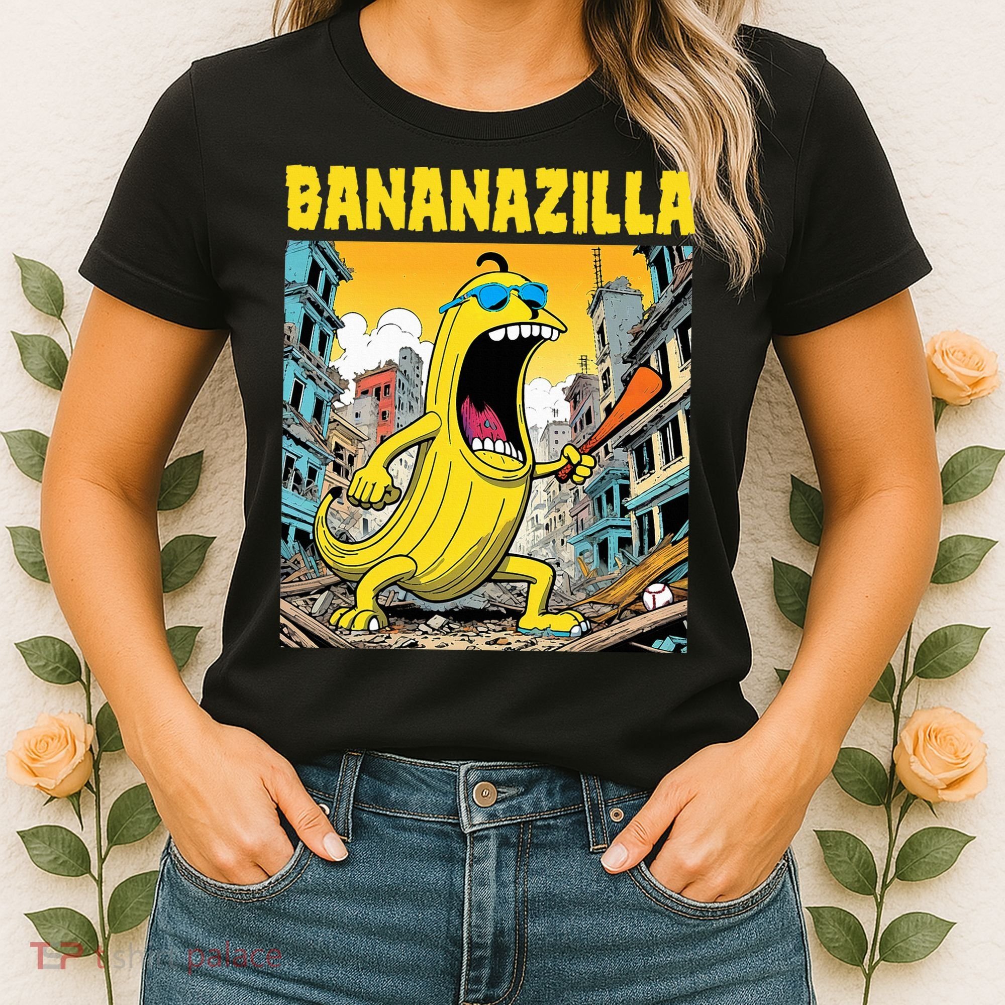 Bananazilla Banana Baseball Monster Bananas Women's T-Shirt