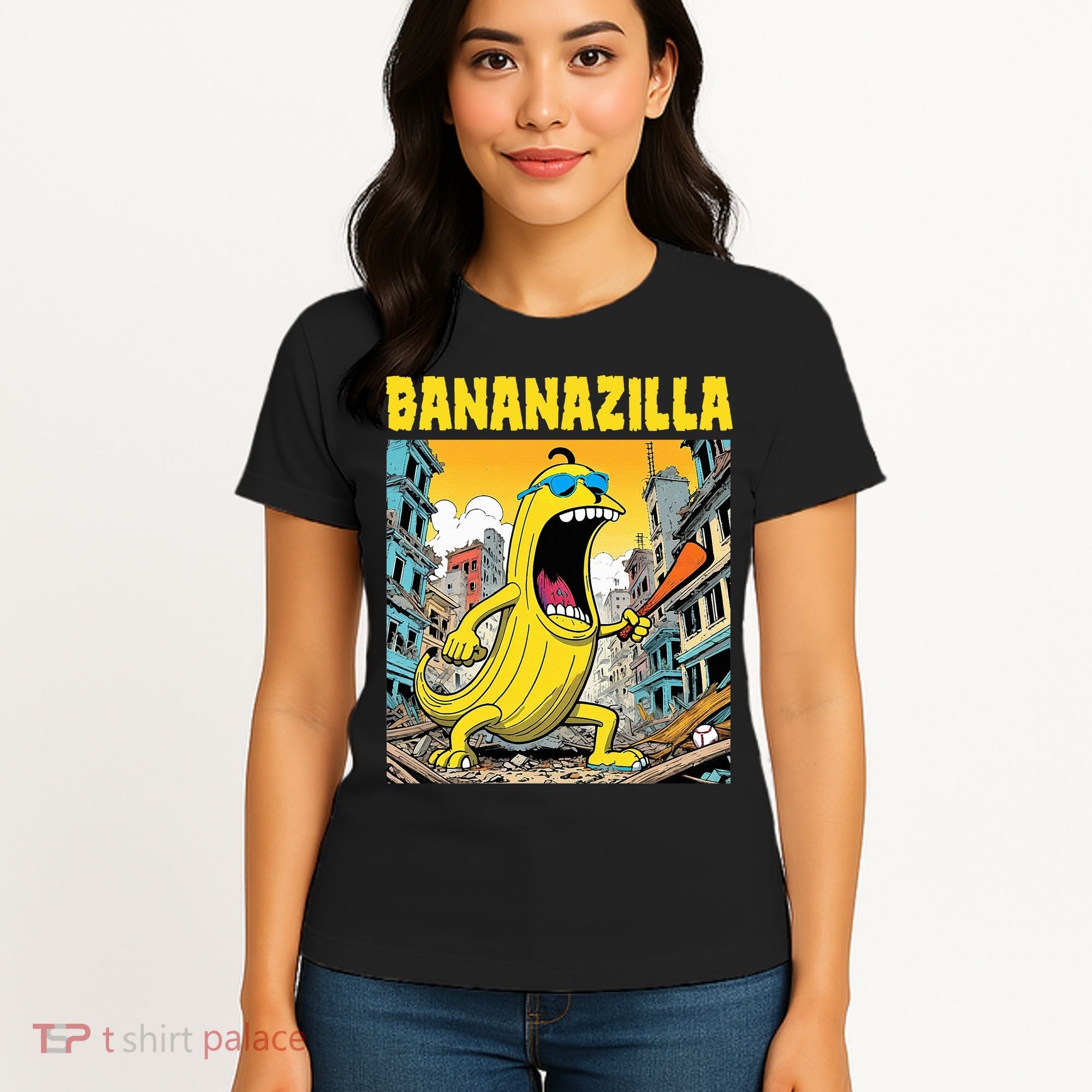 Bananazilla Banana Baseball Monster Bananas Women's T-Shirt