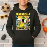 Bananazilla Banana Baseball Monster Bananas Kids Hoodie thumb 2
