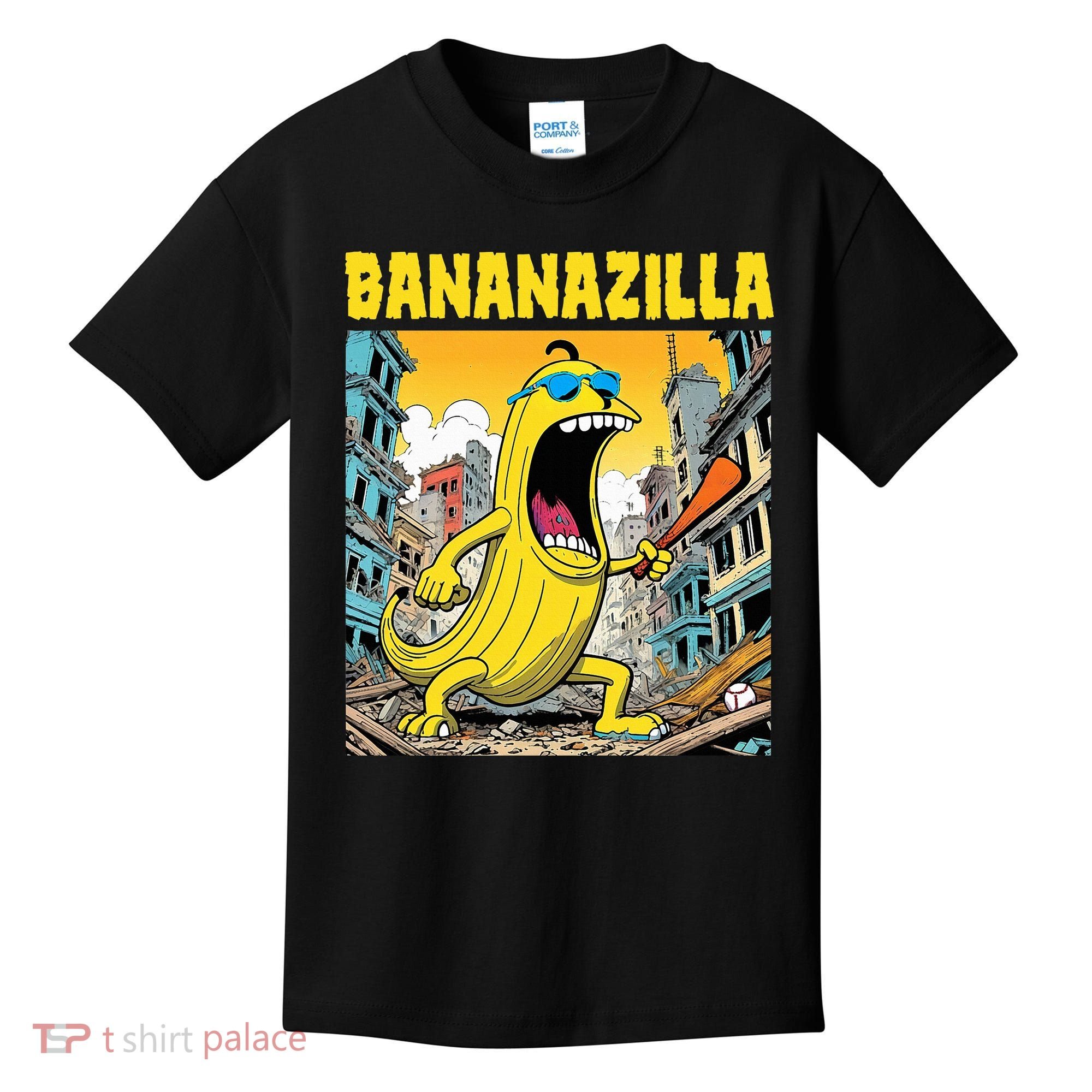 Bananazilla Banana Baseball Monster Bananas Kids T-Shirt