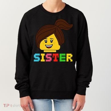 Building Bricks Blocks Sister Master Builder Family Matching Women's Sweatshirt