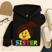 Building Bricks Blocks Sister Master Builder Family Matching Hoodie thumb 4