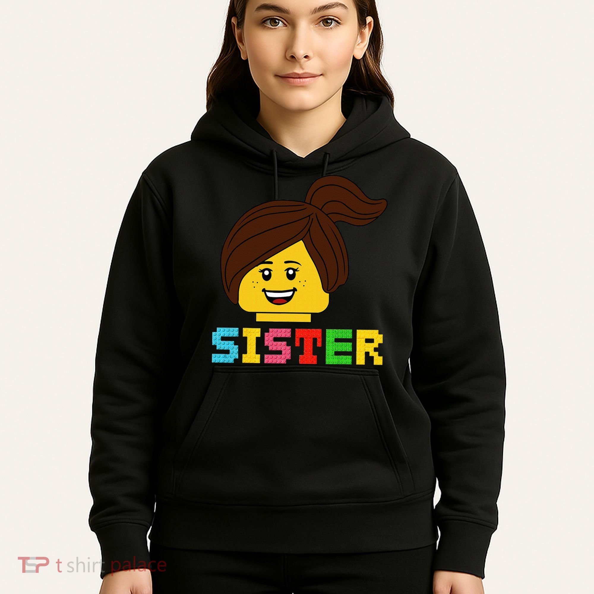 Building Bricks Blocks Sister Master Builder Family Matching Hoodie