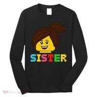 Building Bricks Blocks Sister Master Builder Family Matching Long Sleeve Shirt thumb 0