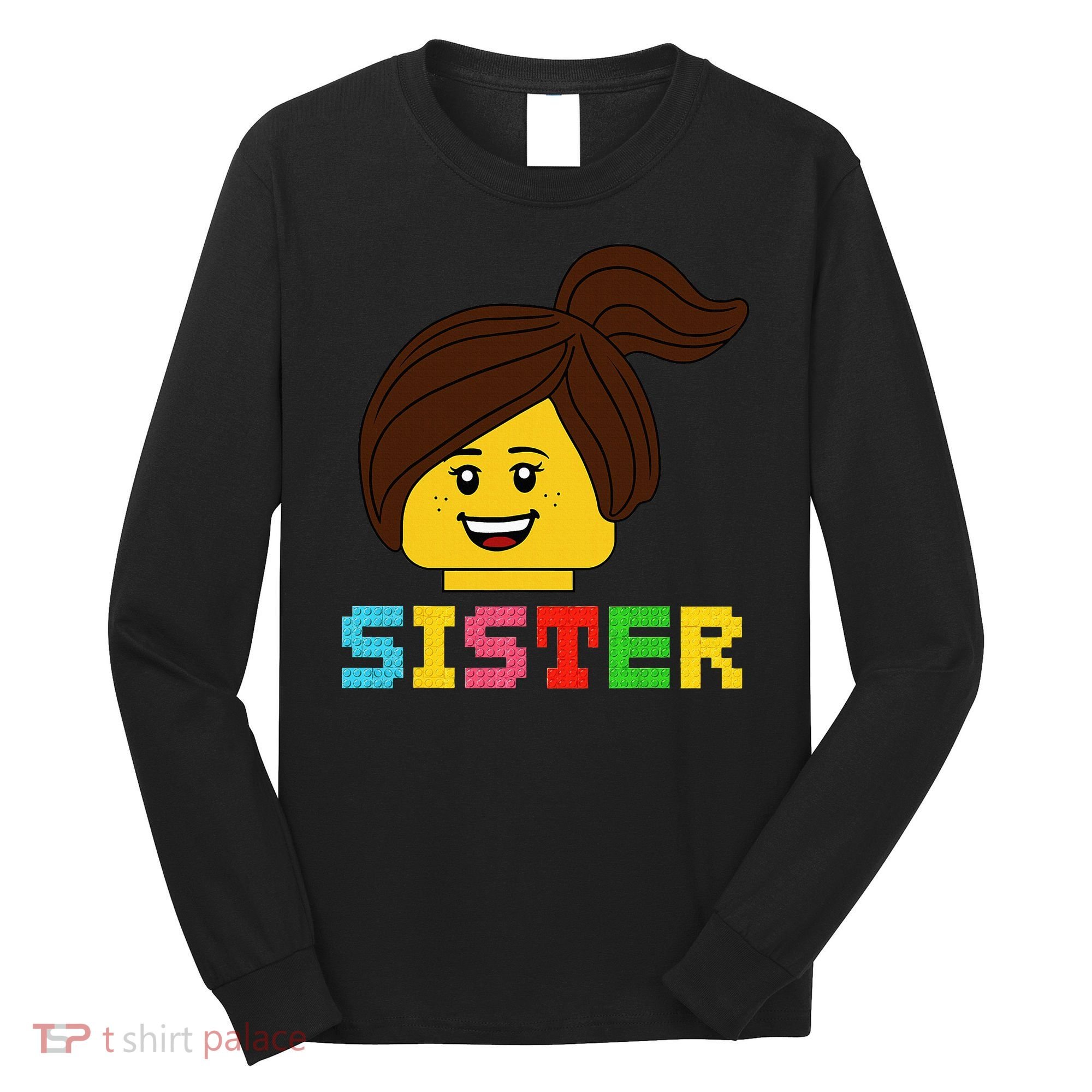 Building Bricks Blocks Sister Master Builder Family Matching Long Sleeve Shirt
