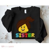 Building Bricks Blocks Sister Master Builder Family Matching Sweatshirt thumb 2