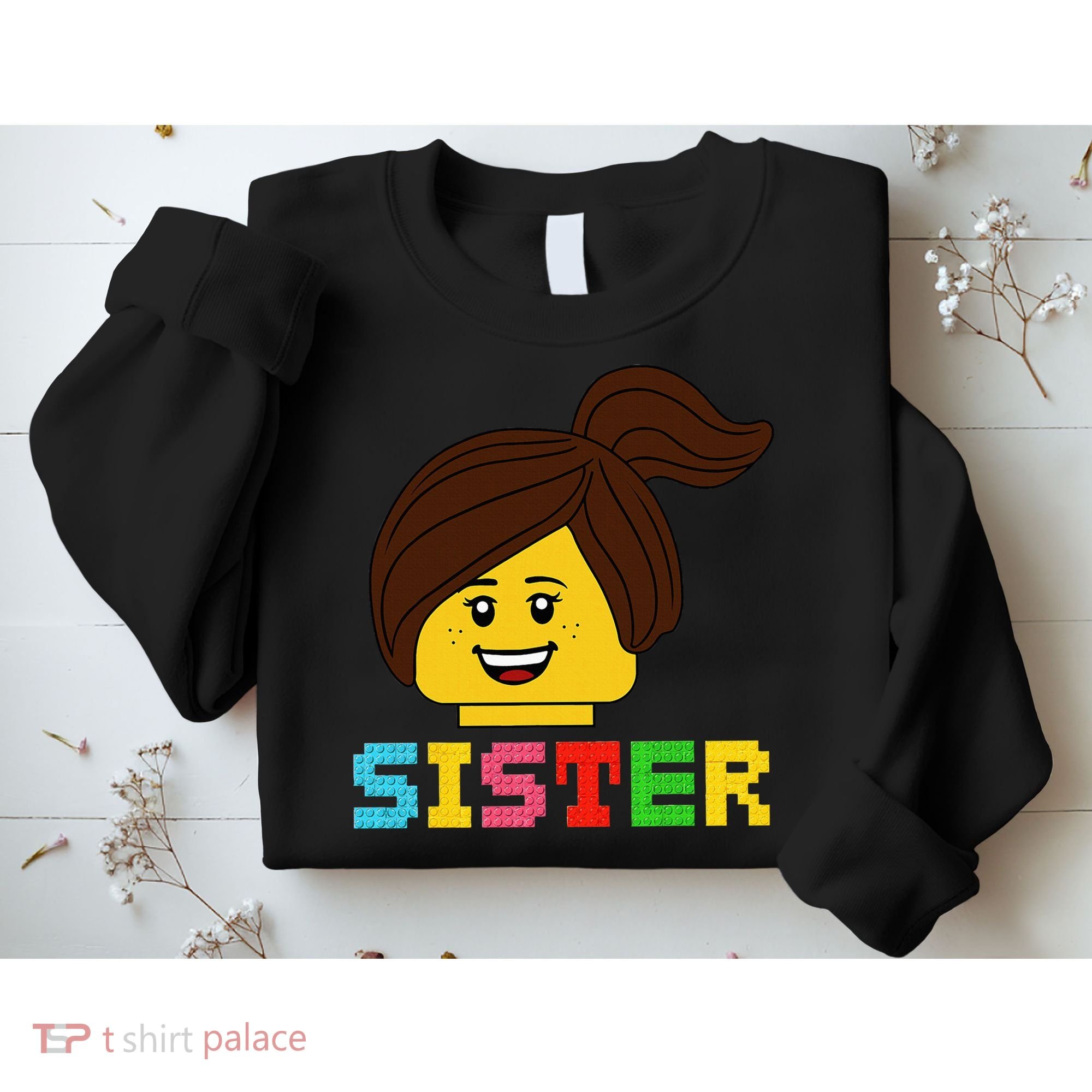 Building Bricks Blocks Sister Master Builder Family Matching Sweatshirt