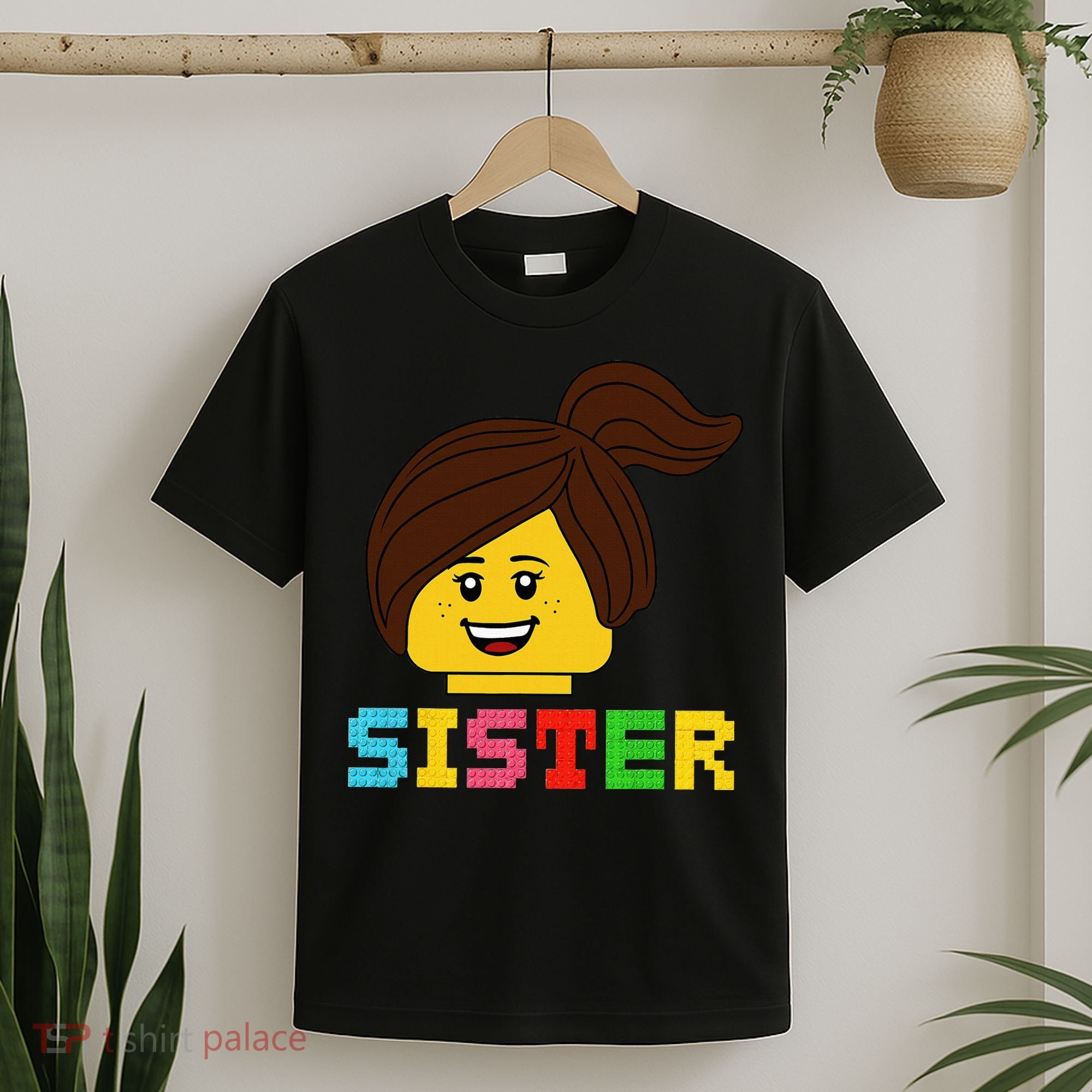 Building Bricks Blocks Sister Master Builder Family Matching T-Shirt