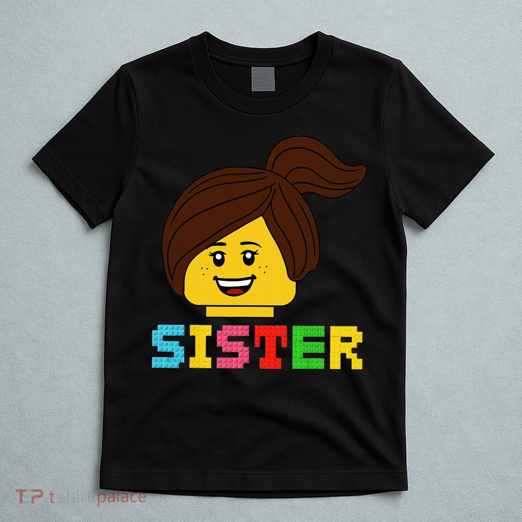 Building Bricks Blocks Sister Master Builder Family Matching T-Shirt