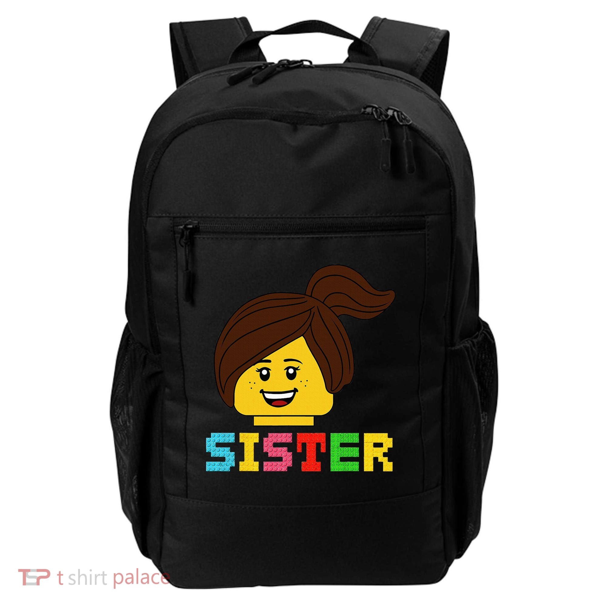 Building Bricks Blocks Sister Master Builder Family Matching Backpack