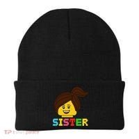 Building Bricks Blocks Sister Master Builder Family Matching Beanie thumb 0