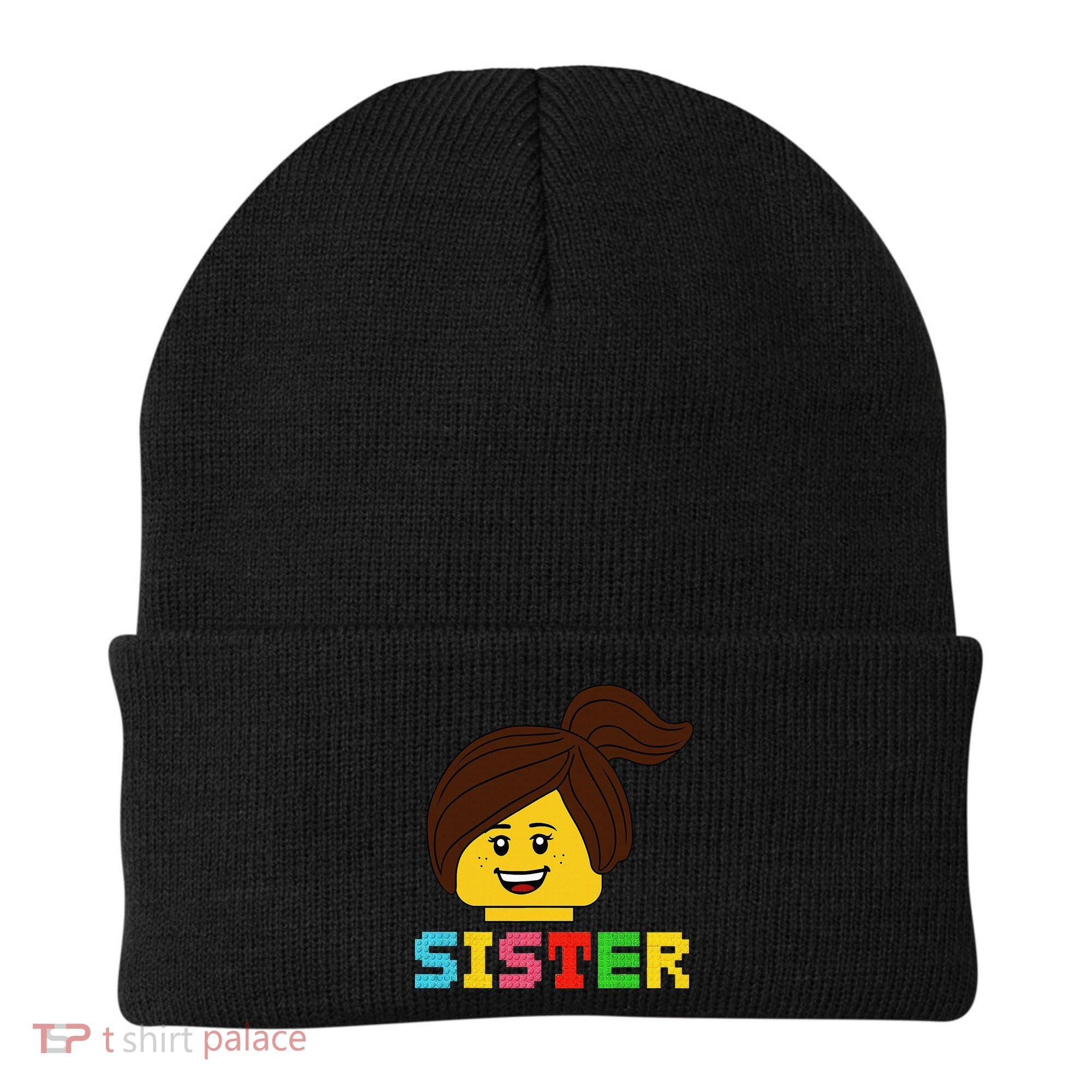 Building Bricks Blocks Sister Master Builder Family Matching Beanie