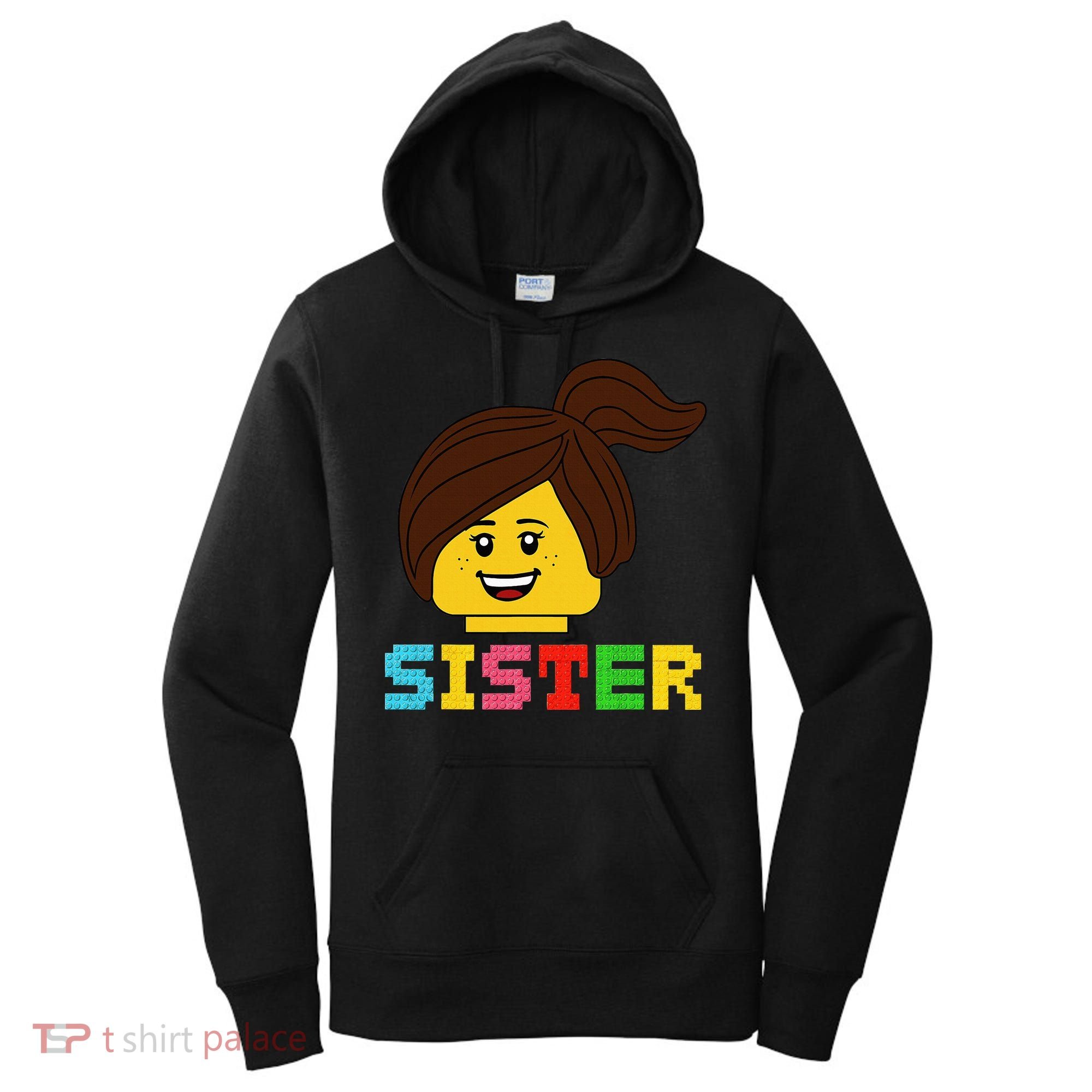 Building Bricks Blocks Sister Master Builder Family Matching Women's Hoodie