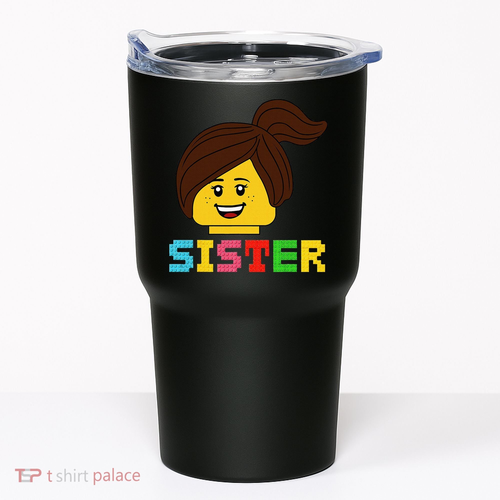 Building Bricks Blocks Sister Master Builder Family Matching Tumbler