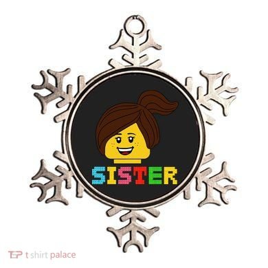 Building Bricks Blocks Sister Master Builder Family Matching Ornament