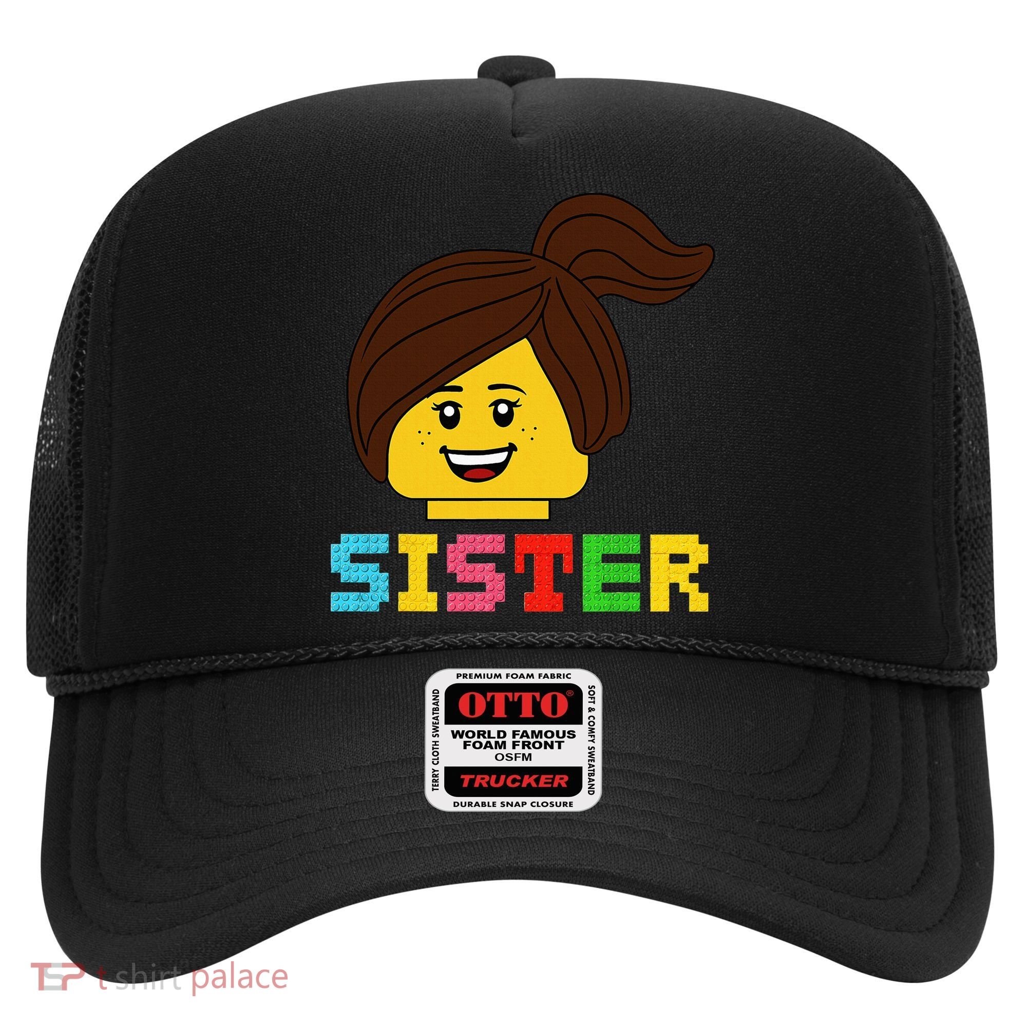 Building Bricks Blocks Sister Master Builder Family Matching Hat