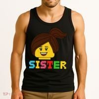 Building Bricks Blocks Sister Master Builder Family Matching Tank Top thumb 3