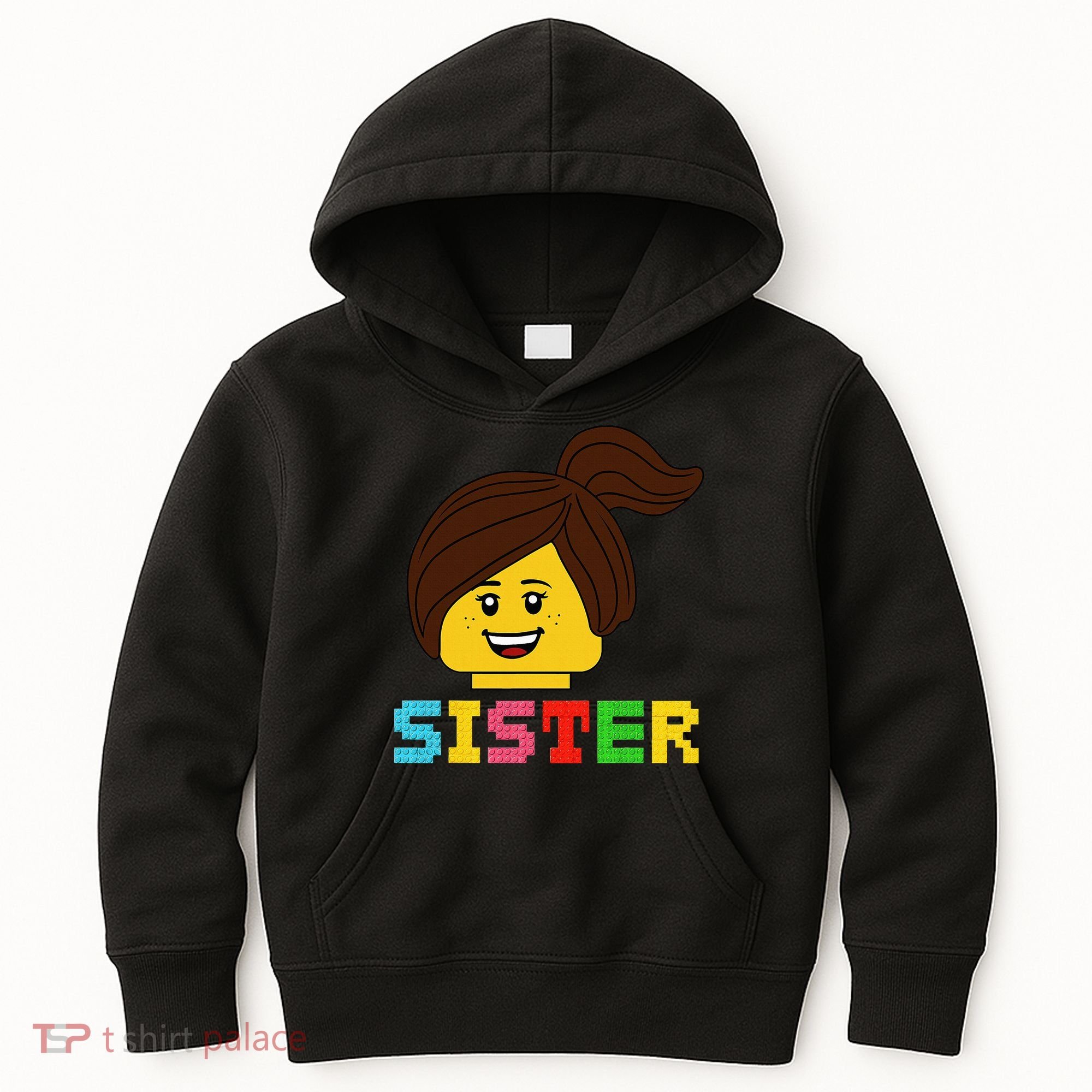 Building Bricks Blocks Sister Master Builder Family Matching Kids Hoodie