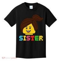 Building Bricks Blocks Sister Master Builder Family Matching Kids T-Shirt thumb 0