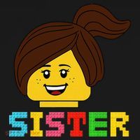 Building Bricks Blocks Sister Master Builder Family Matching Kids T-Shirt thumb 4