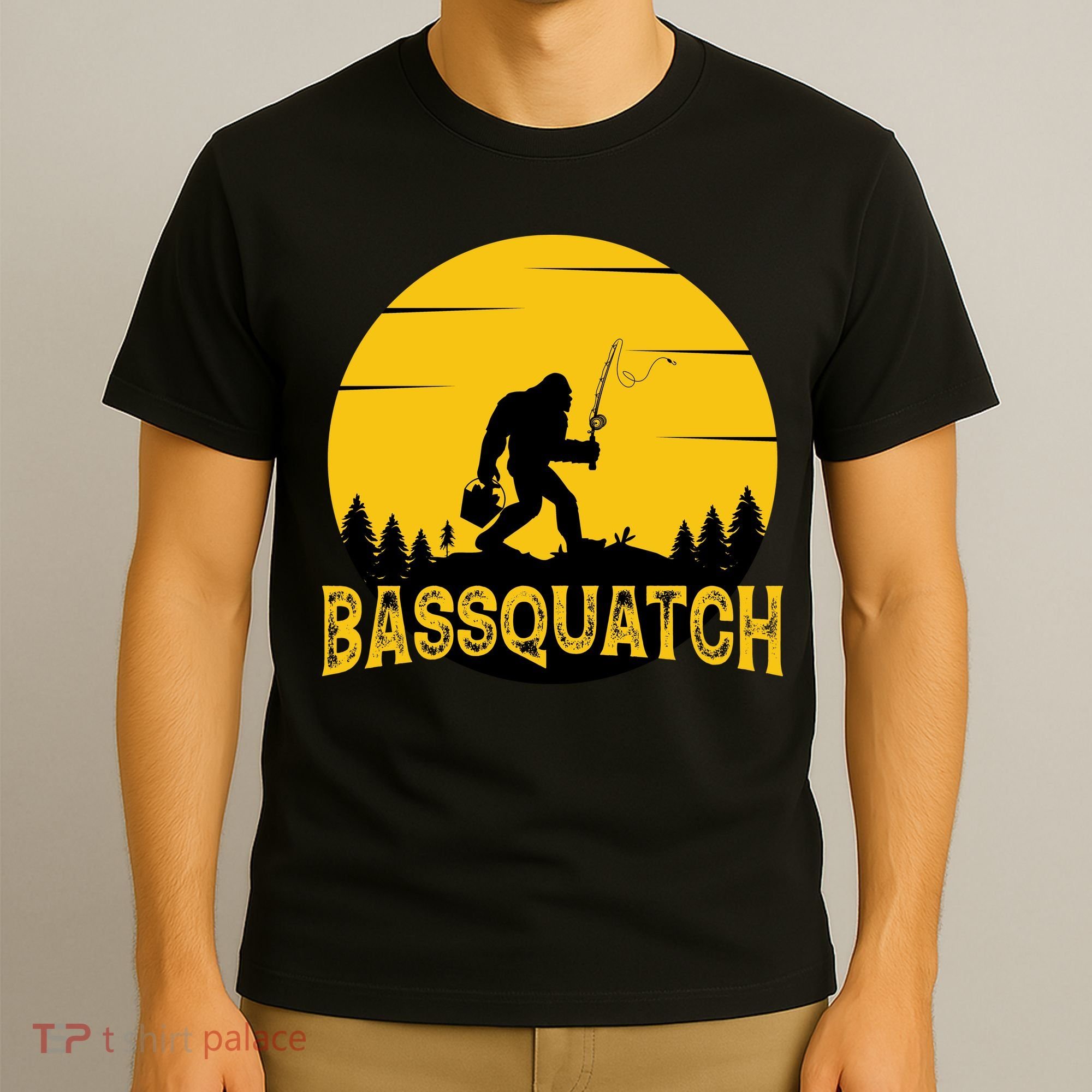 Bassquatch Bigfoot Bass Fishing T-Shirt