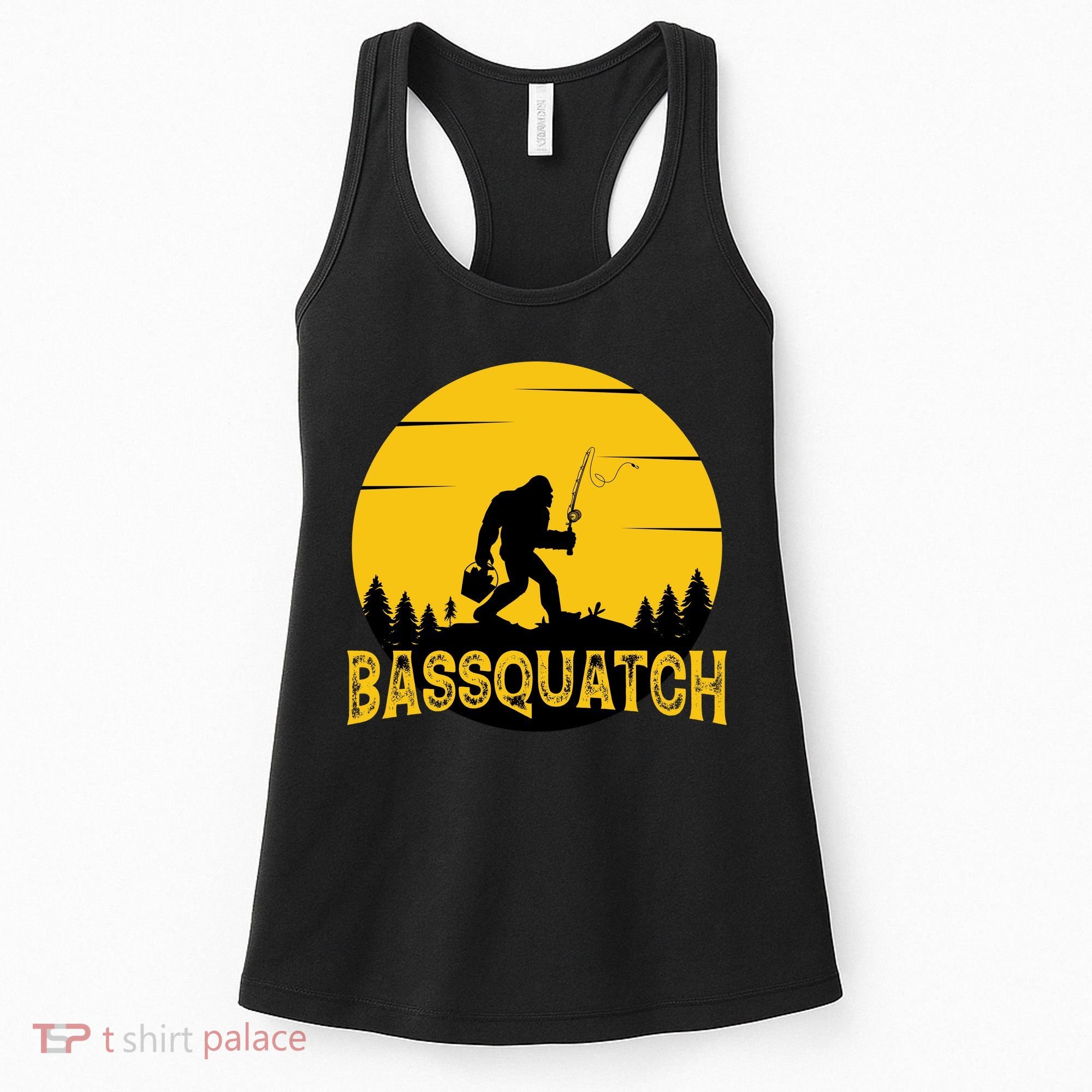 Bassquatch Bigfoot Bass Fishing Women's Tank Top