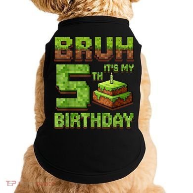Birthday Boy Bruh It'S My 5th Birthday Game Pixel Doggie Tank