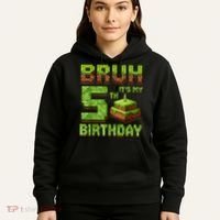 Birthday Boy Bruh It'S My 5th Birthday Game Pixel Hoodie thumb 5