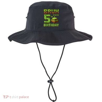 Birthday Boy Bruh It'S My 5th Birthday Game Pixel Bucket Hat