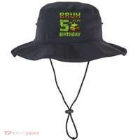 Birthday Boy Bruh It'S My 5th Birthday Game Pixel Bucket Hat thumb 0