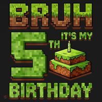 Birthday Boy Bruh It'S My 5th Birthday Game Pixel Women's Hoodie thumb 2