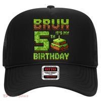 Birthday Boy Bruh It'S My 5th Birthday Game Pixel Hat thumb 0