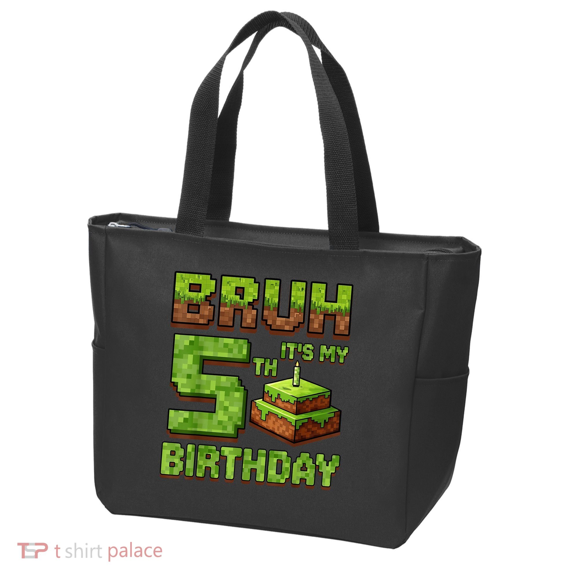Birthday Boy Bruh It'S My 5th Birthday Game Pixel Tote Bag