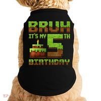 Birthday Boy Bruh It'S My 5th Birthday Gamer Pixel Doggie Tank thumb 0