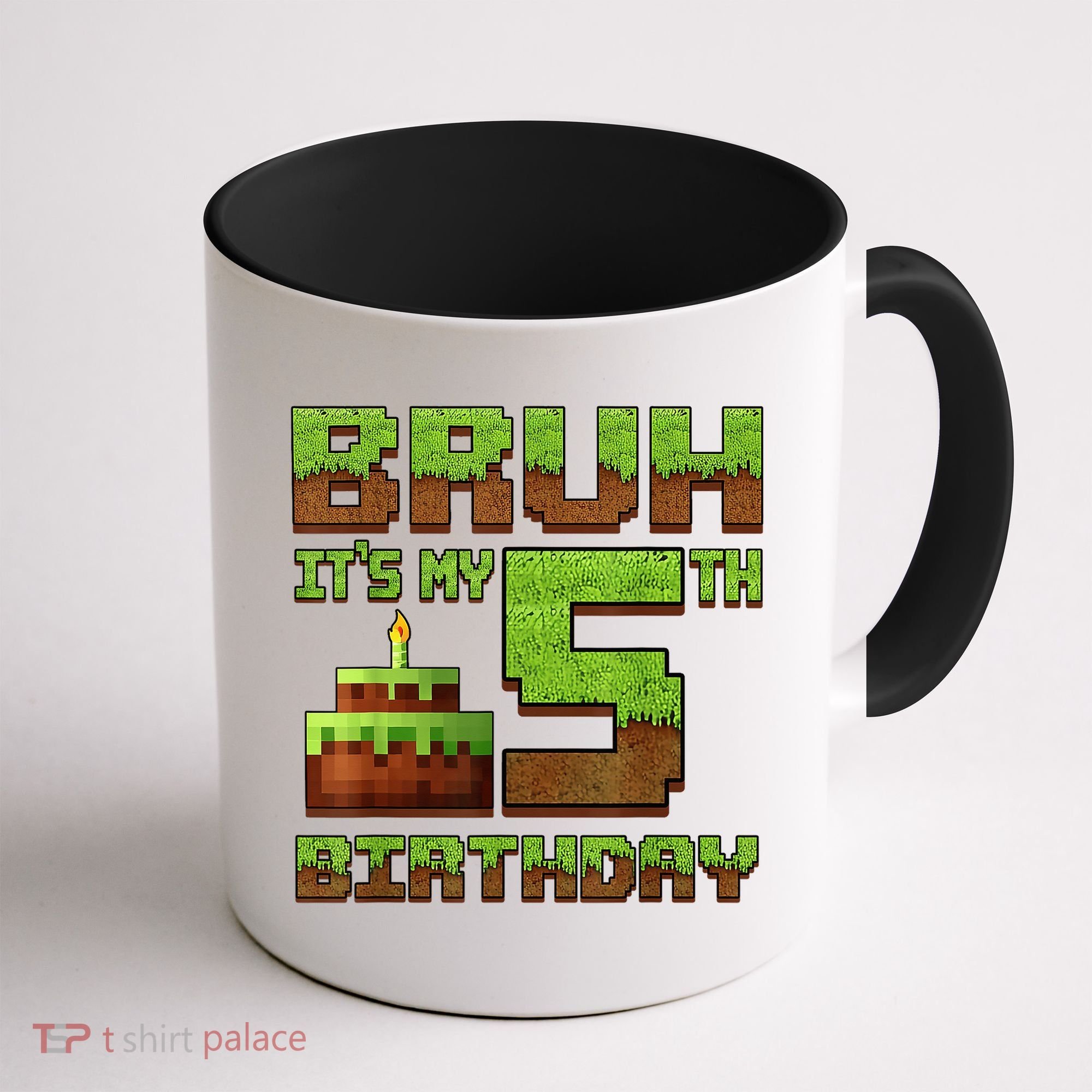 Birthday Boy Bruh It'S My 5th Birthday Gamer Pixel Coffee Mug