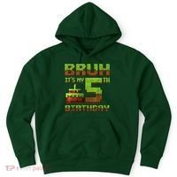 Birthday Boy Bruh It'S My 5th Birthday Gamer Pixel Hoodie thumb 0