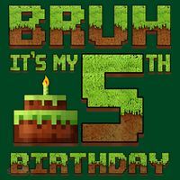 Birthday Boy Bruh It'S My 5th Birthday Gamer Pixel Hoodie thumb 7