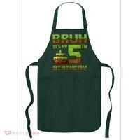Birthday Boy Bruh It'S My 5th Birthday Gamer Pixel Apron thumb 0