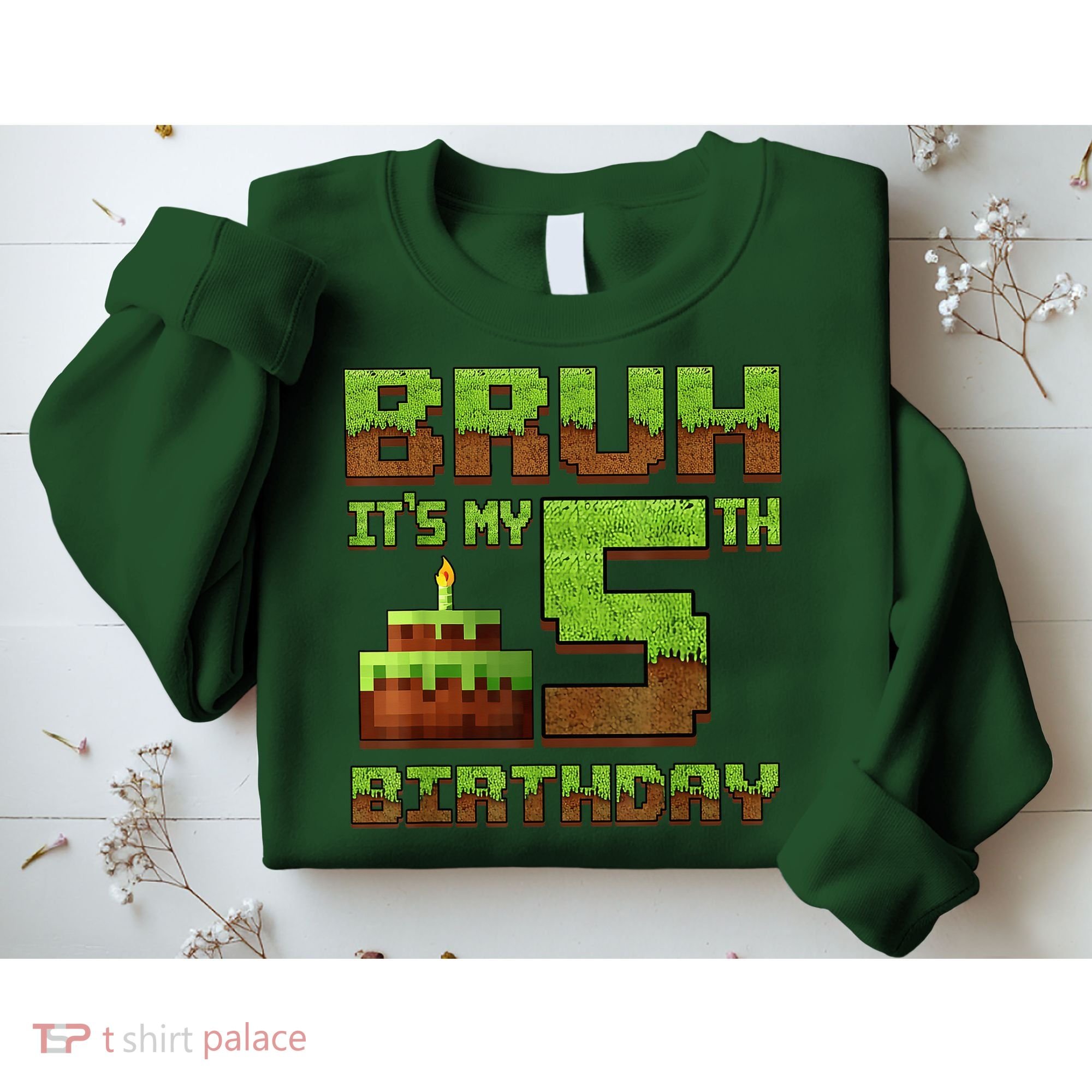 Birthday Boy Bruh It'S My 5th Birthday Gamer Pixel Sweatshirt