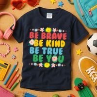 Be Brave Be Kind Be True Be You Kids T-Shirt thumb 3