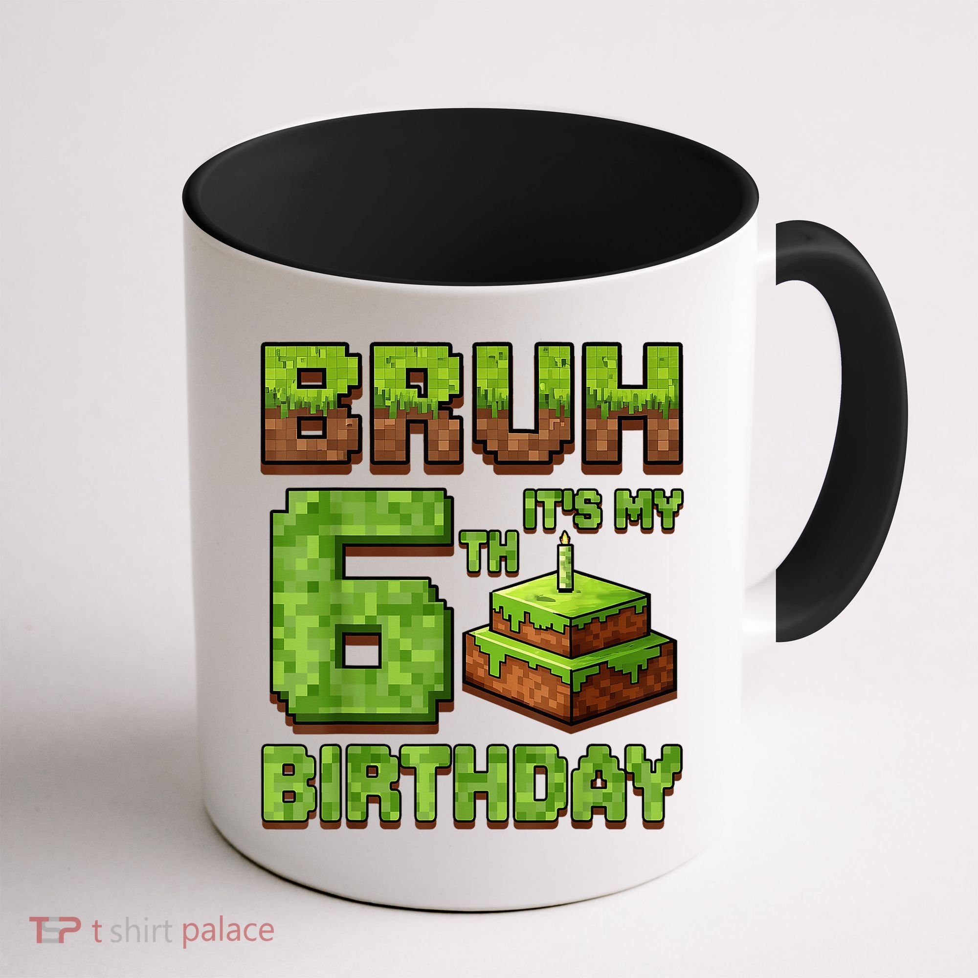 Birthday Boy Bruh It'S My 6th Birthday Game Pixel Coffee Mug